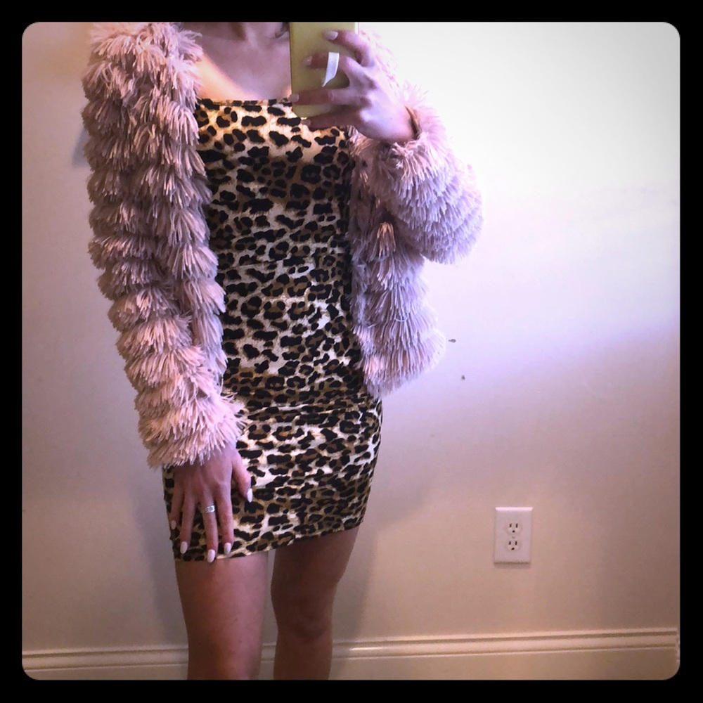 NWOT Cheetah Spaghetti Strap Dress